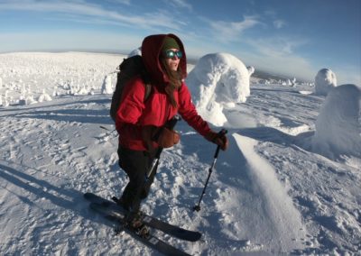 Arktinen hiihtoretki Riisitunturin kansallispuistoon